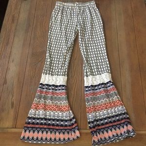 Bell Bottom Printed Pants